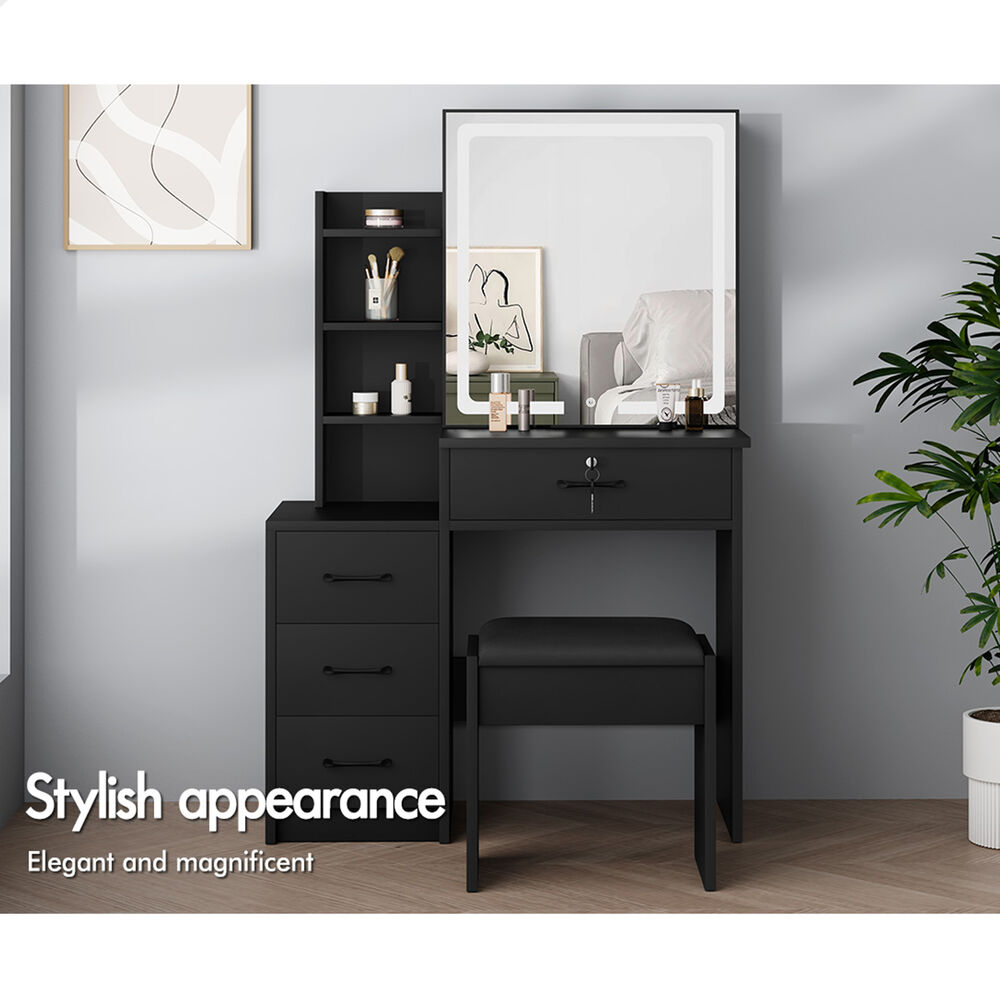 ALFORDSON Dressing Table Stool Set Makeup Mirror Vanity Desk Storage Cabinet - Picture 14 of 60