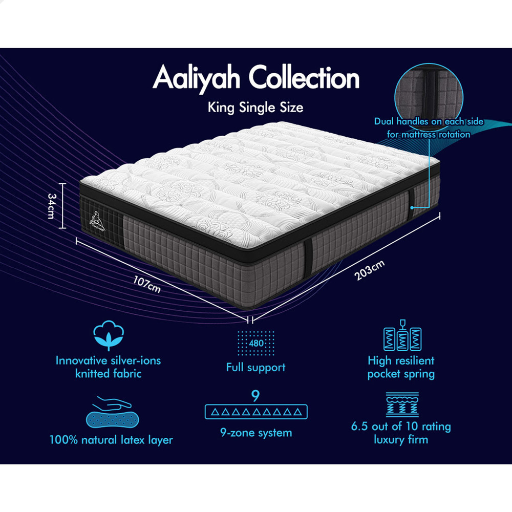 STARRY EUCALYPT Mattress Queen Double King Single Bed Spring Foam Euro PillowTop - Picture 158 of 876