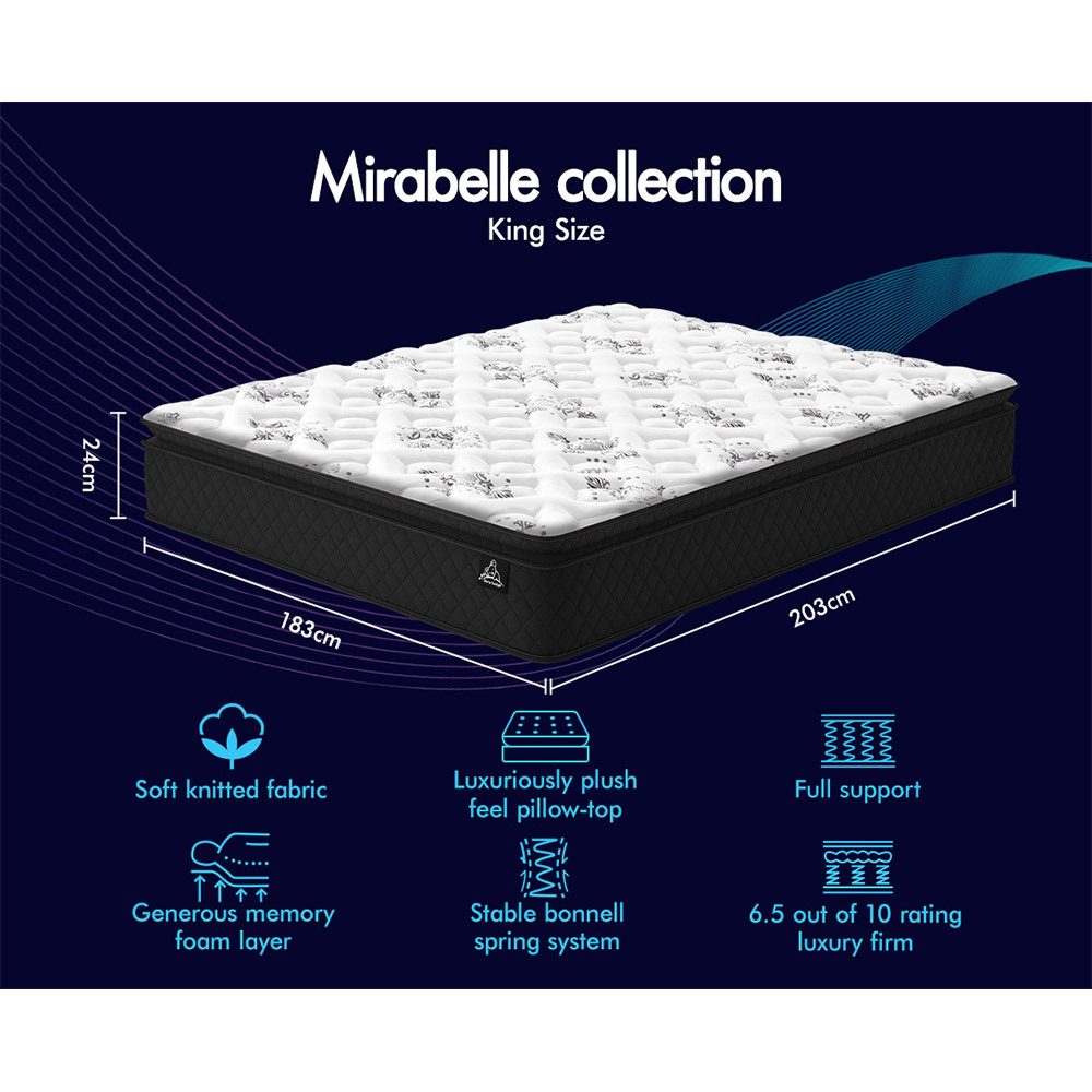 STARRY EUCALYPT Mattress Euro Top Memory Foam Bed Queen Double King Single - Picture 84 of 318