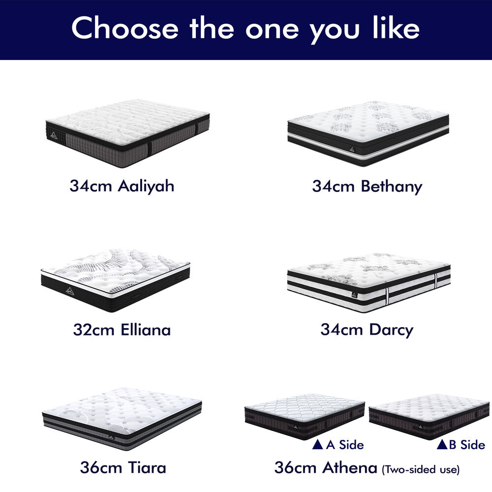 STARRY EUCALYPT Mattress Queen Double King Single Bed Spring Foam Euro PillowTop - Picture 770 of 876