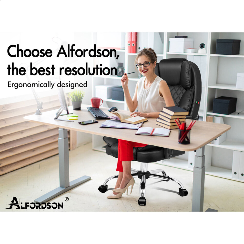 ALFORDSON Office Chair Mesh Executive Gaming Seat Leather Fabric Racing Tilt - Picture 254 of 1,188