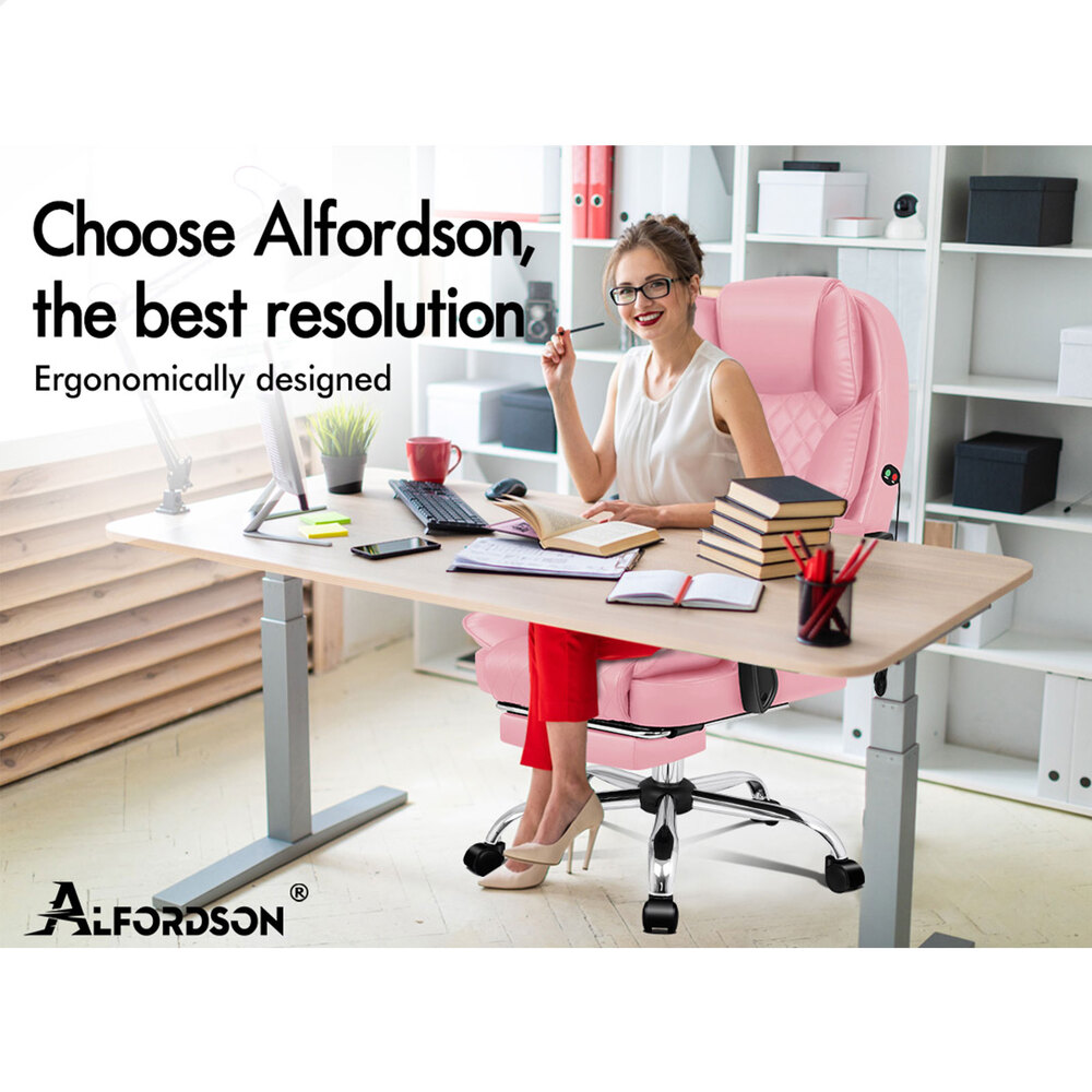 ALFORDSON Office Chair Mesh Executive Gaming Seat Leather Fabric Racing Tilt - Picture 302 of 1,188