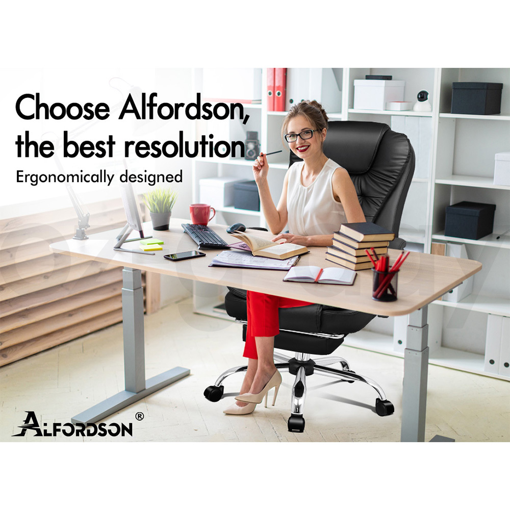 ALFORDSON Office Chair Mesh Executive Gaming Seat Leather Fabric Racing Tilt - Picture 434 of 1,188