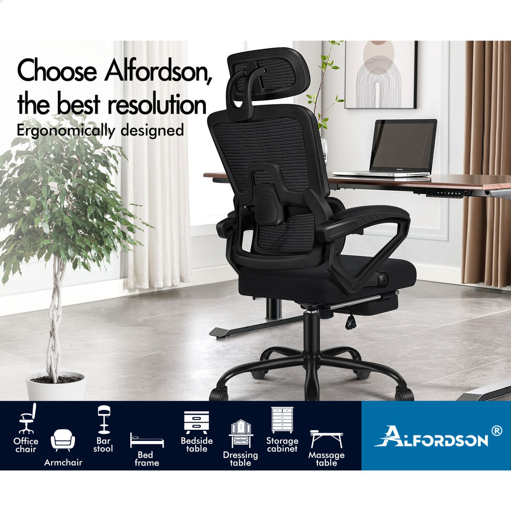 ALFORDSON Mesh Office Chair Executive Computer Fabric Seat Study Work Gaming - Picture 71 of 252
