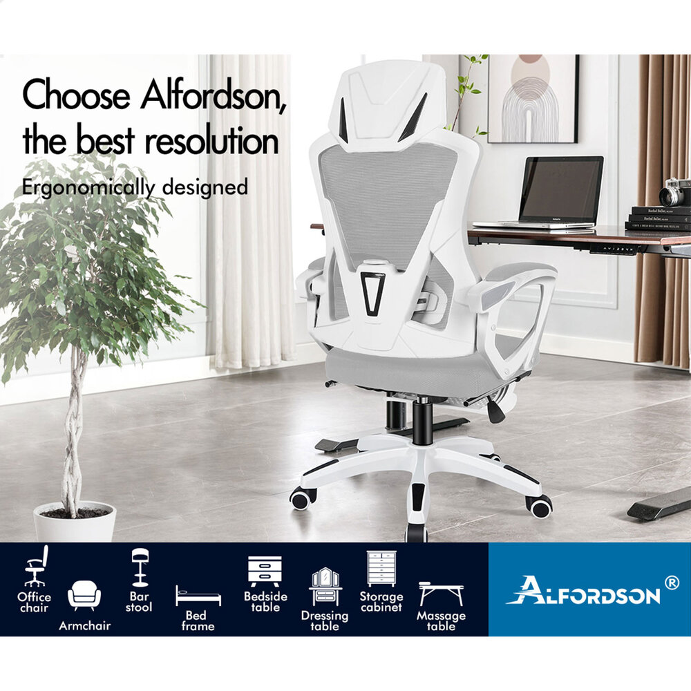 ALFORDSON Mesh Office Chair Executive Computer Fabric Seat Study Work Gaming - Picture 60 of 252
