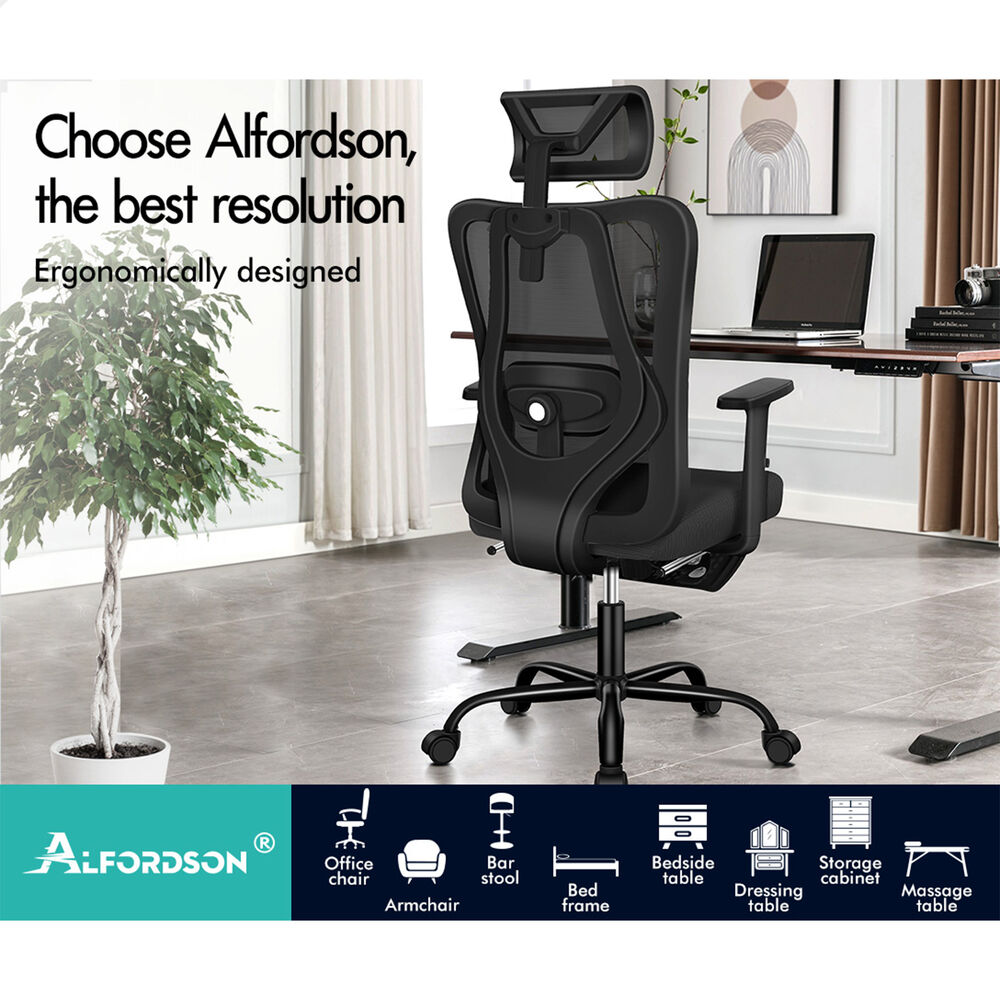 ALFORDSON Mesh Office Chair Executive Computer Fabric Seat Study Work Gaming - Picture 119 of 252