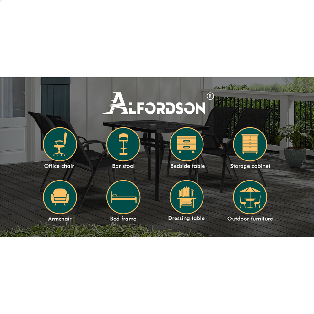 ALFORDSON Outdoor Dining Set Table and Chairs Patio Bistro Set Garden Furniture - Picture 14 of 228