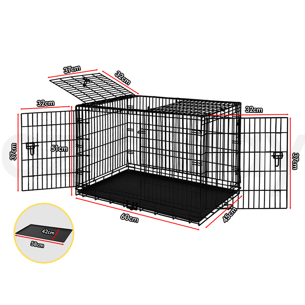 BEASTIE Dog Cage Pet Crate Kennel Cat Collapsible Metal Playpen 24"~ 48" Large - Picture 5 of 124