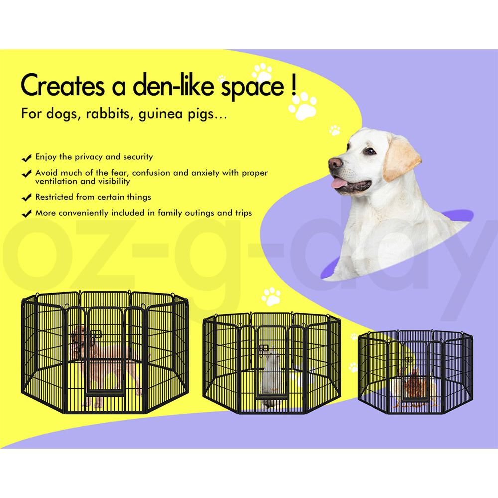 BEASTIE Dog Cage Pet Crate Kennel Cat Collapsible Metal Playpen 24"~ 48" Large - Picture 93 of 124