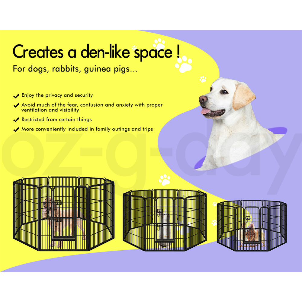 BEASTIE Dog Cage Pet Crate Kennel Cat Collapsible Metal Playpen 24"~ 48" Large - Picture 104 of 124