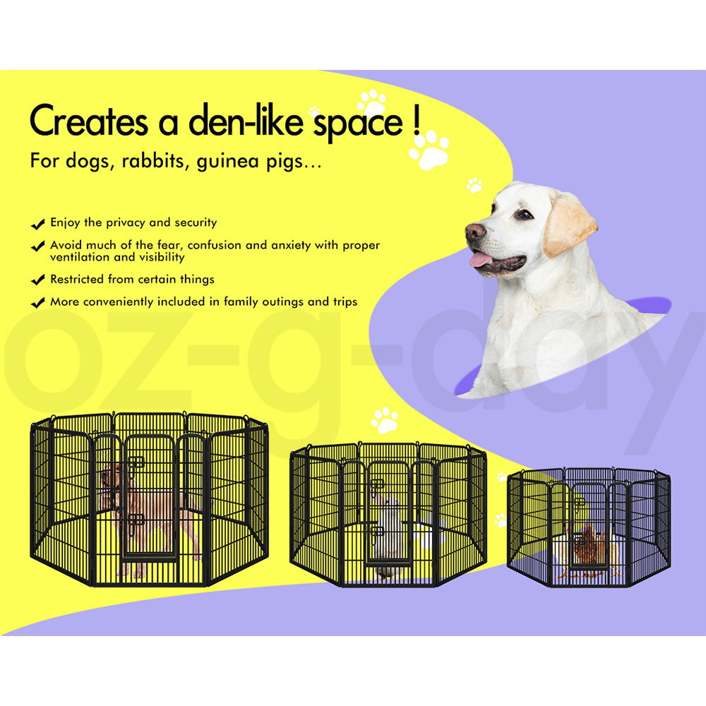 BEASTIE Dog Cage Pet Crate Kennel Cat Collapsible Metal Playpen 24"~ 48" Large - Picture 115 of 124