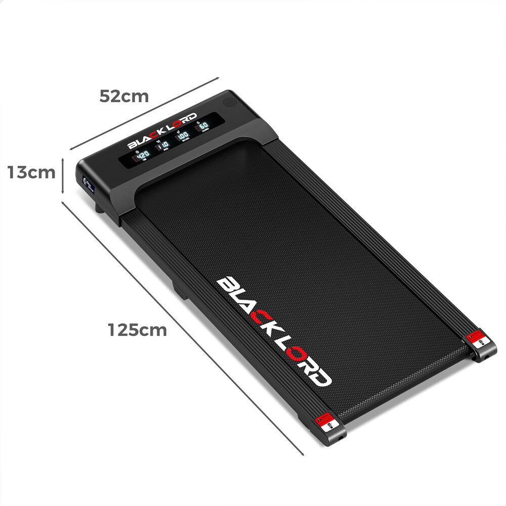 BLACK LORD Treadmill Electric Walking Pad Under Desk Home Gym 400mm Black - Picture 3 of 25