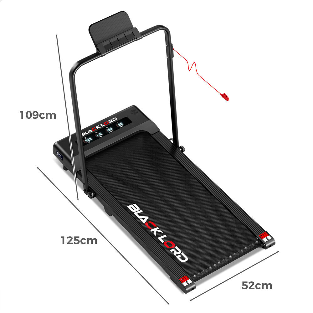 BLACK LORD Treadmill Electric Walking Pad Under Desk Home Gym 400mm Black - Picture 15 of 25