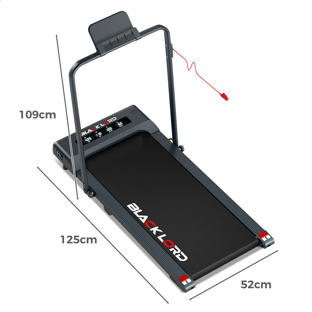 BLACK LORD Treadmill Electric Walking Pad Under Desk Home Gym 400mm Black - Picture 18 of 25