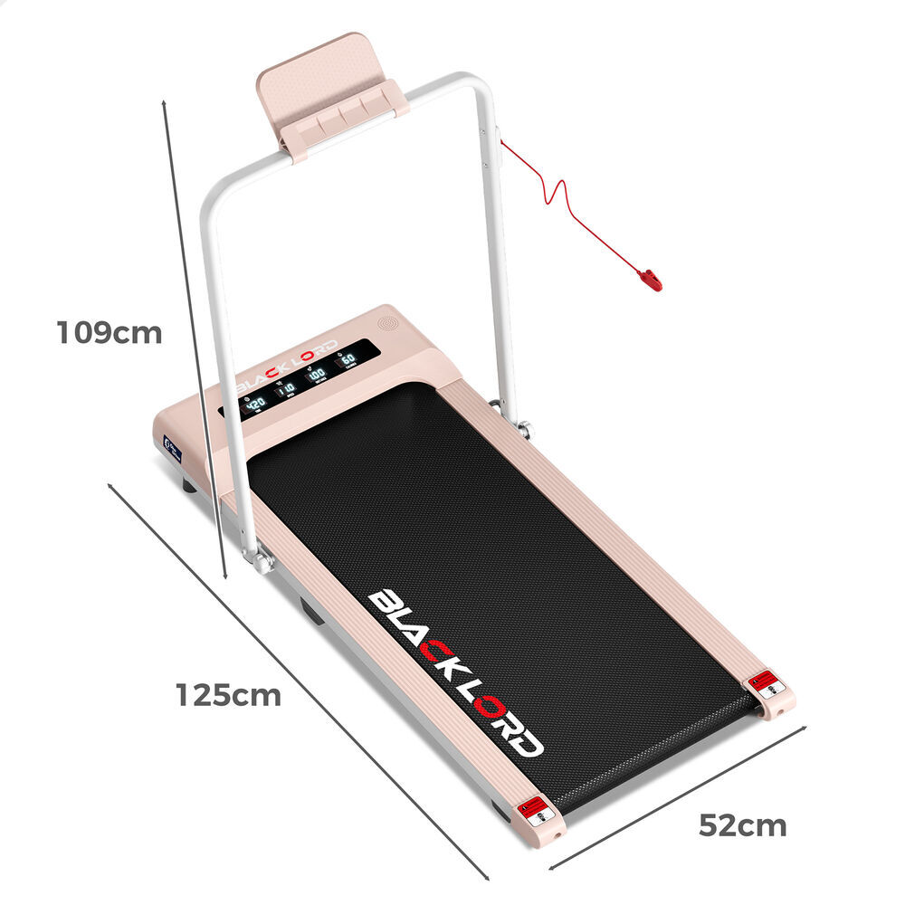 BLACK LORD Treadmill Electric Walking Pad Under Desk Home Gym 400mm Black - Picture 21 of 25