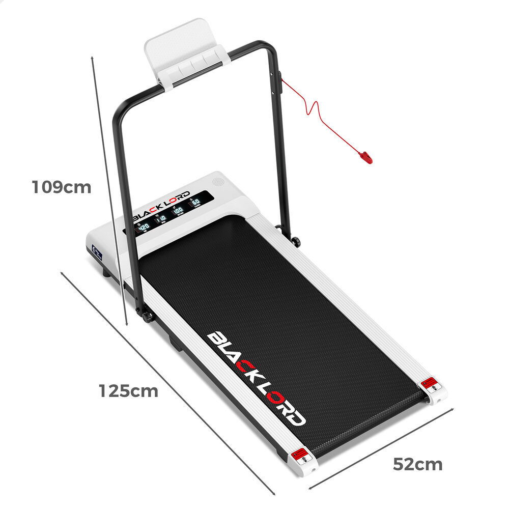 BLACK LORD Treadmill Electric Walking Pad Under Desk Home Gym 400mm Black - Picture 24 of 25