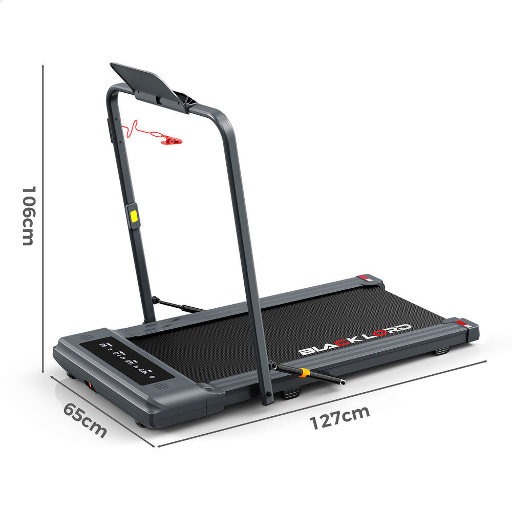 BLACK LORD Treadmill 2 IN 1 Electric Walking Pad 400mm Hydraulic Foldable - Picture 13 of 29