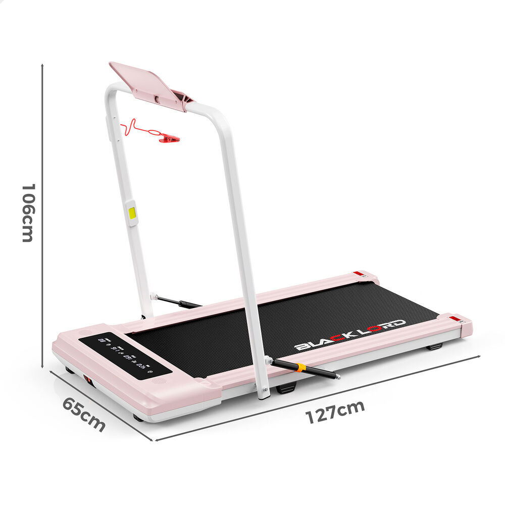 BLACK LORD Treadmill 2 IN 1 Electric Walking Pad 400mm Hydraulic Foldable - Picture 19 of 29