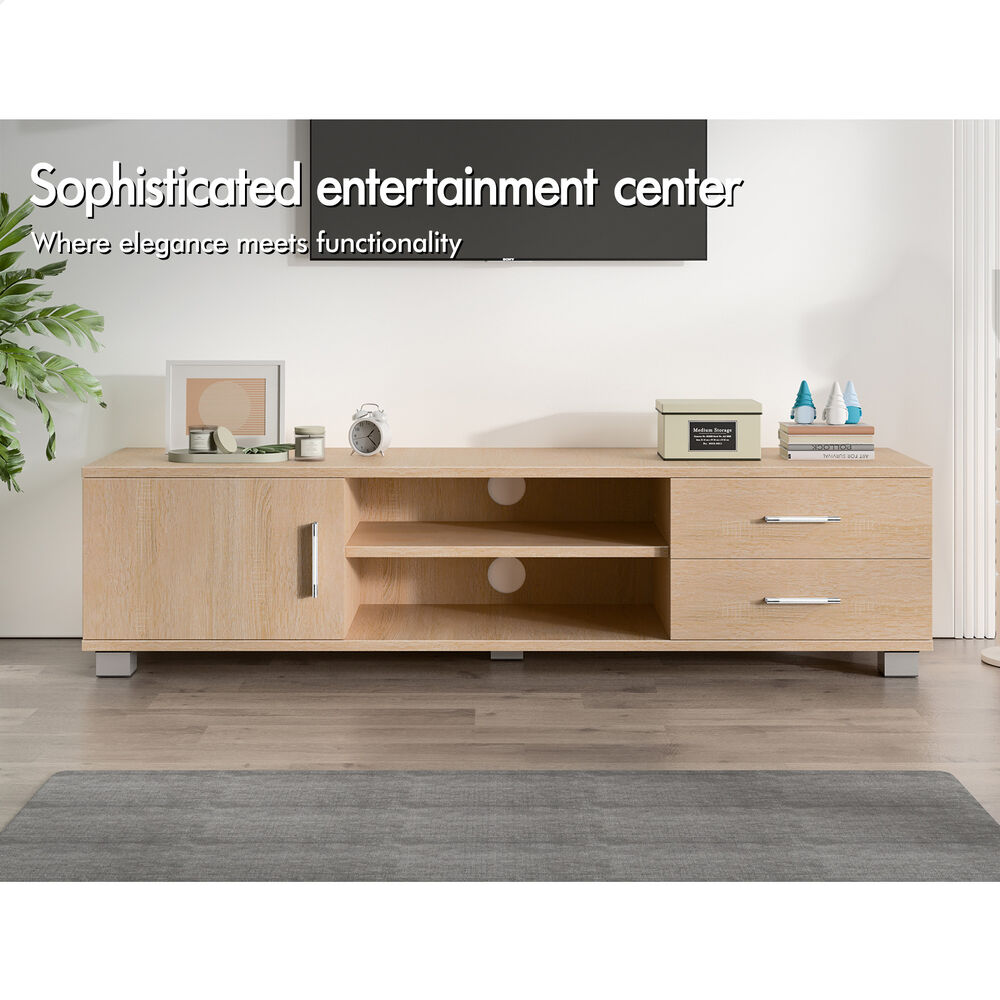ALFORDSON TV Cabinet Entertainment Unit Stand 120cm Storage Shelf Drawers Wooden - Picture 26 of 48