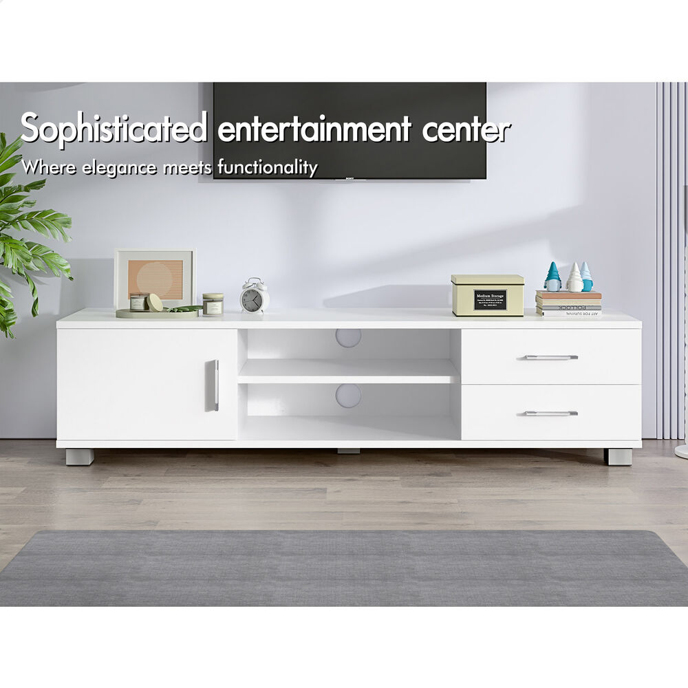 ALFORDSON TV Cabinet Entertainment Unit Stand 120cm Storage Shelf Drawers Wooden - Picture 38 of 48