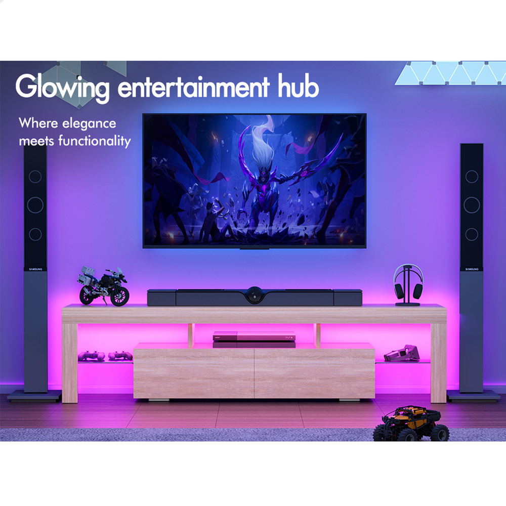 ALFORDSON Entertainment Unit TV Cabinet Stand Storage Drawer RGB LED Gloss - Picture 26 of 228