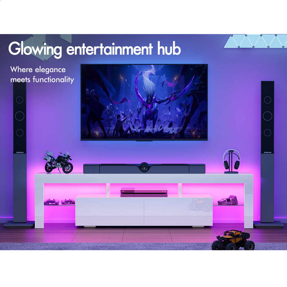ALFORDSON Entertainment Unit TV Cabinet Stand Storage Drawer RGB LED Gloss - Picture 38 of 228