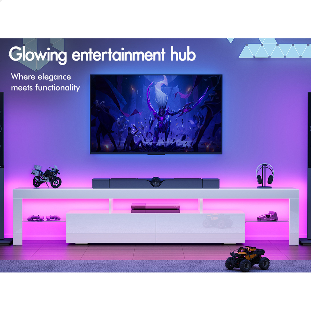 ALFORDSON Entertainment Unit TV Cabinet Stand Storage Drawer RGB LED Gloss - Picture 110 of 228