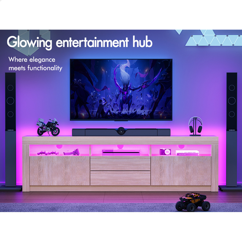 ALFORDSON Entertainment Unit TV Cabinet Stand Storage Drawer RGB LED Gloss - Picture 206 of 228