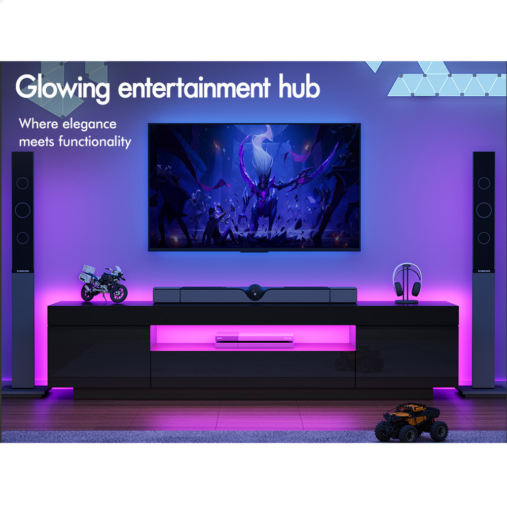 ALFORDSON Entertainment Unit TV Cabinet Stand Storage Drawer RGB LED Gloss - Picture 158 of 228