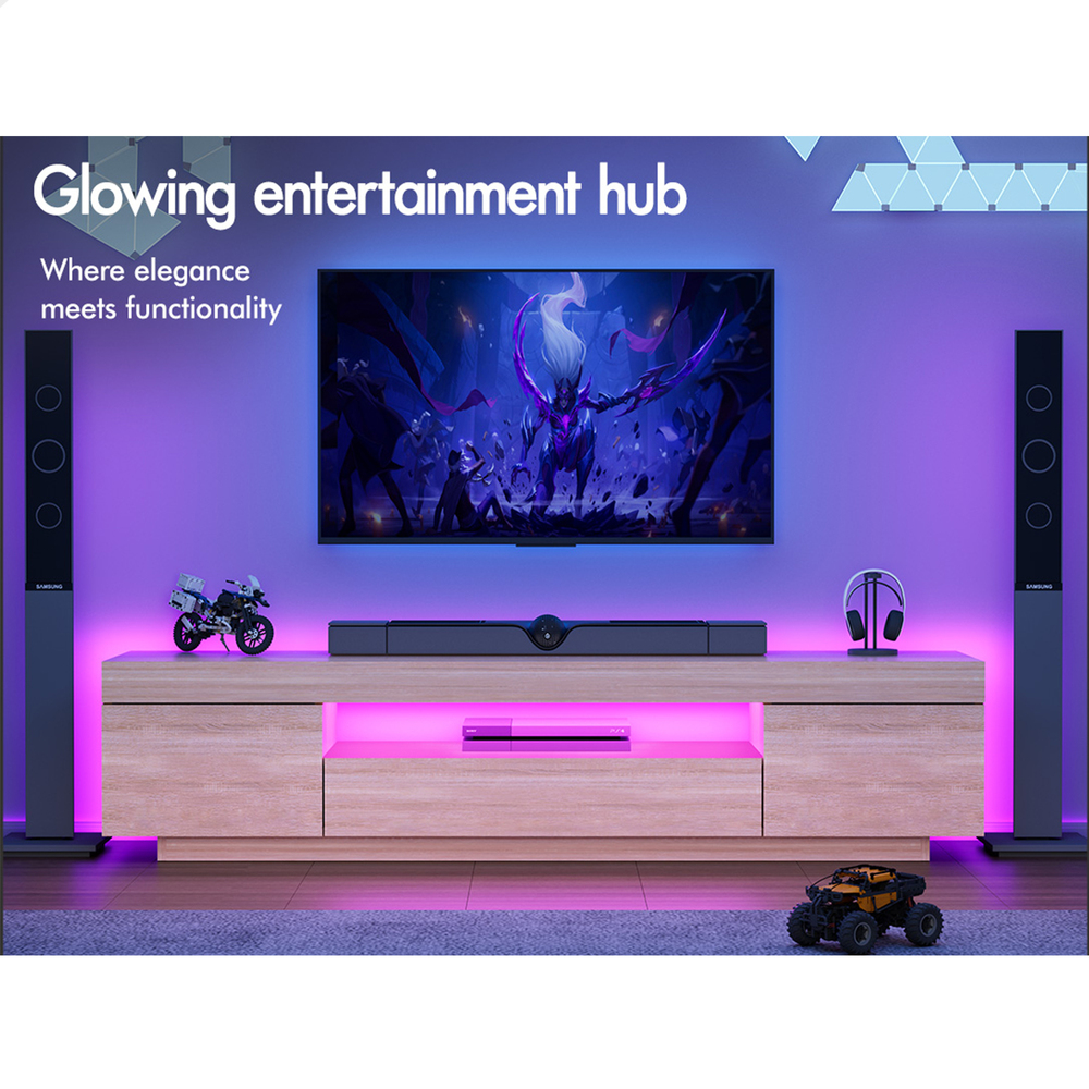 ALFORDSON Entertainment Unit TV Cabinet Stand Storage Drawer RGB LED Gloss - Picture 170 of 228