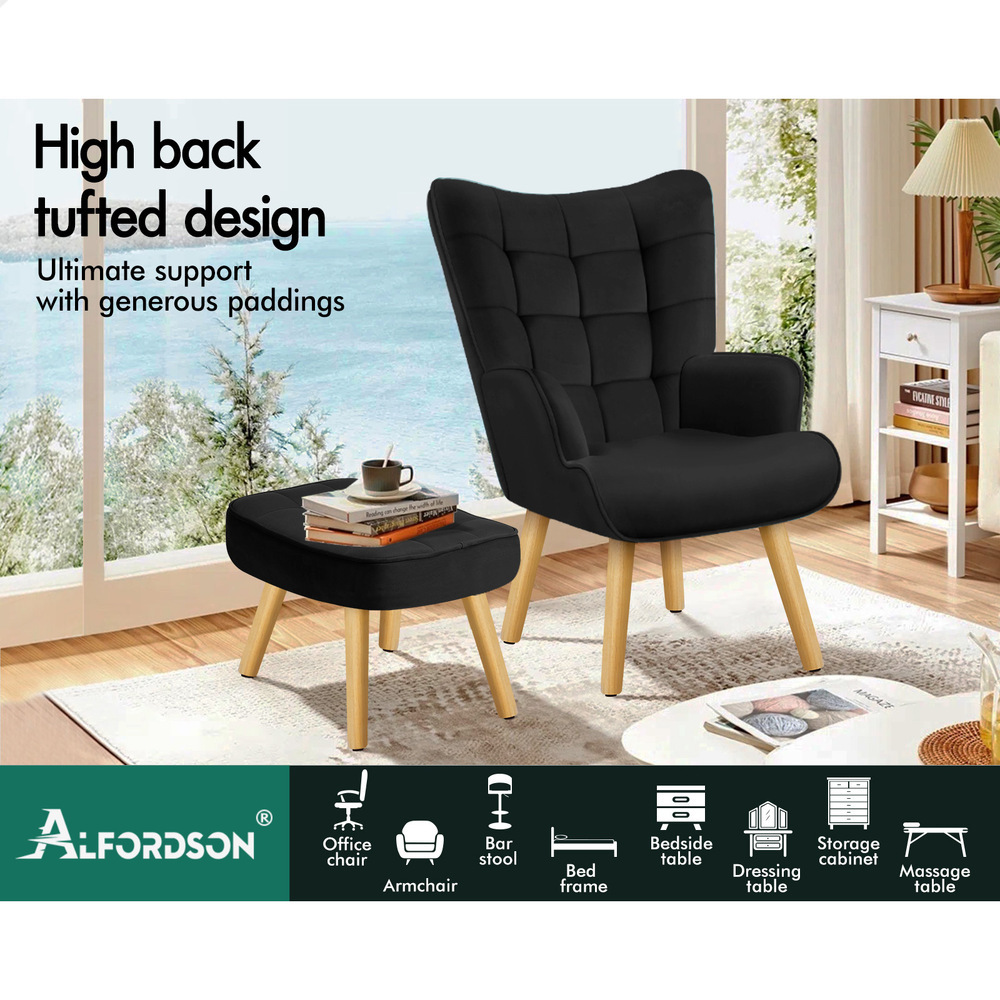 ALFORDSON Armchair Lounge Chair Featherston Contour Accent Chair Replica Couch - Picture 50 of 84