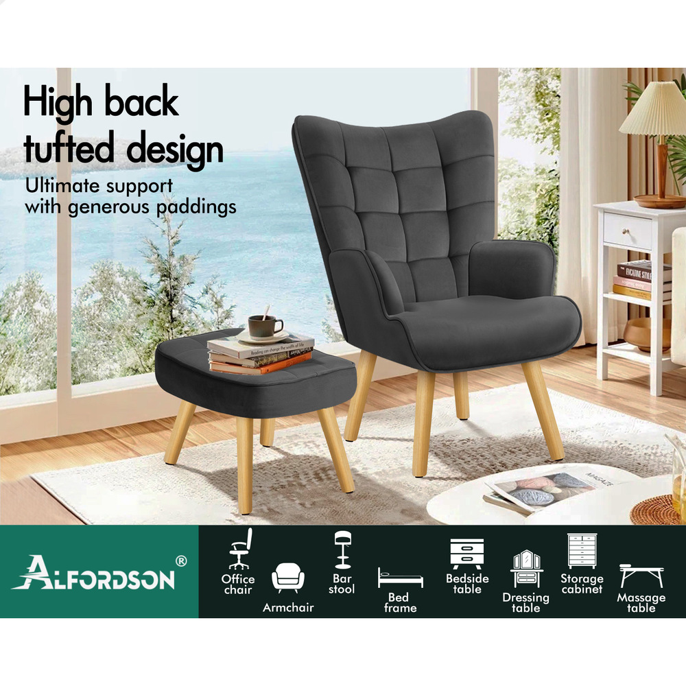 ALFORDSON Armchair Lounge Chair Featherston Contour Accent Chair Replica Couch - Picture 62 of 84