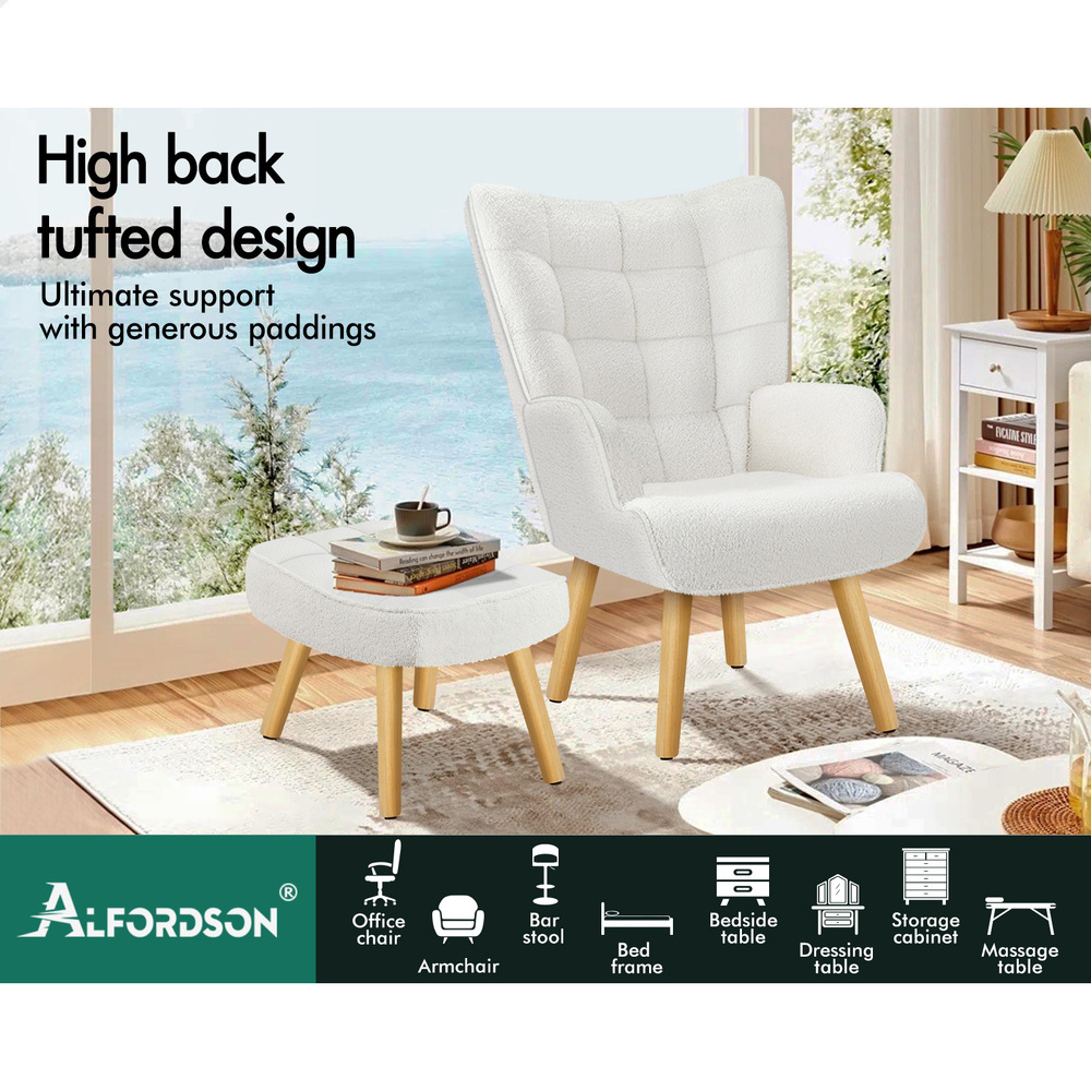 ALFORDSON Armchair Lounge Chair Featherston Contour Accent Chair Replica Couch - Picture 14 of 84