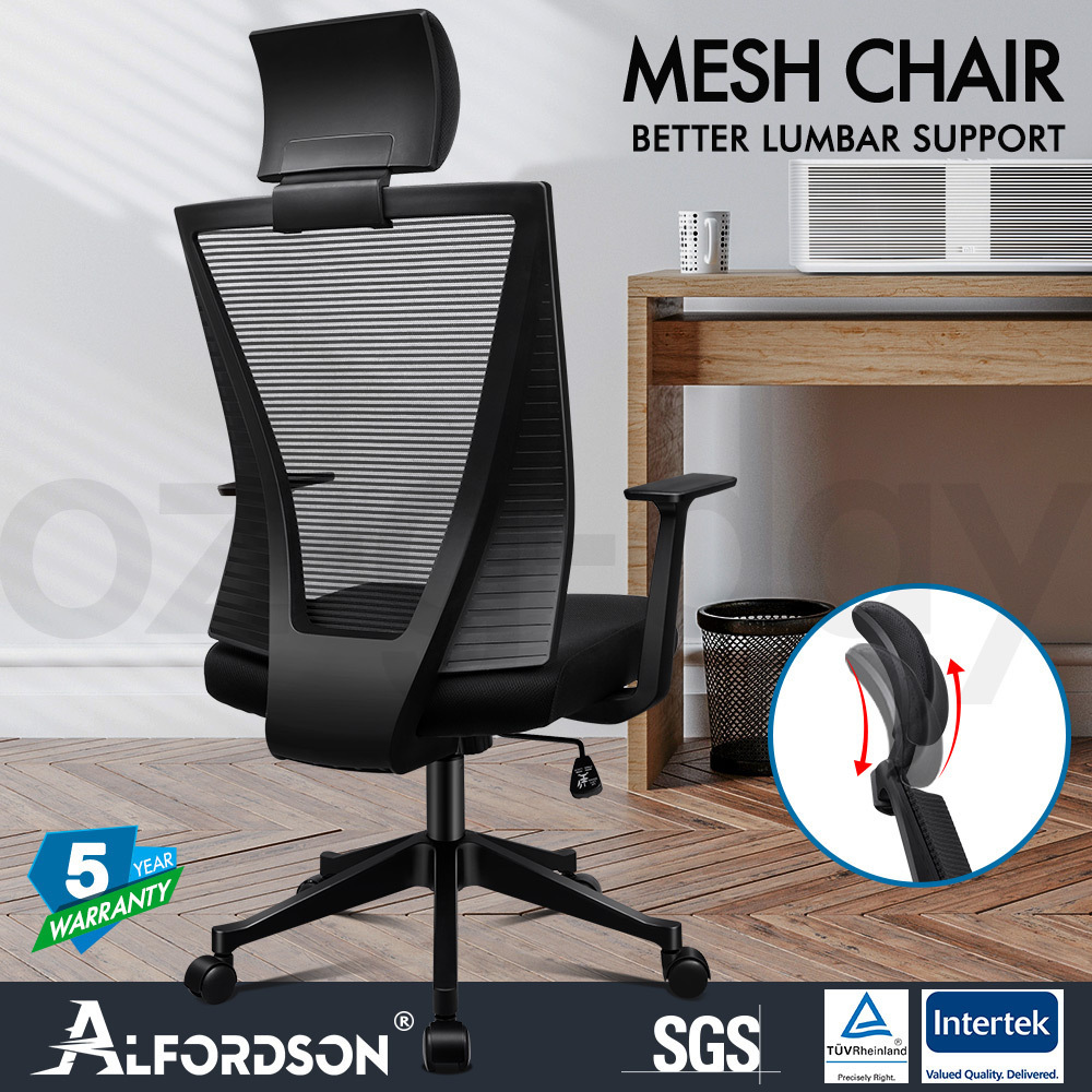 ALFORDSON Mesh Office Chair Gaming Executive Fabric Seat Racing Tilt Computer 