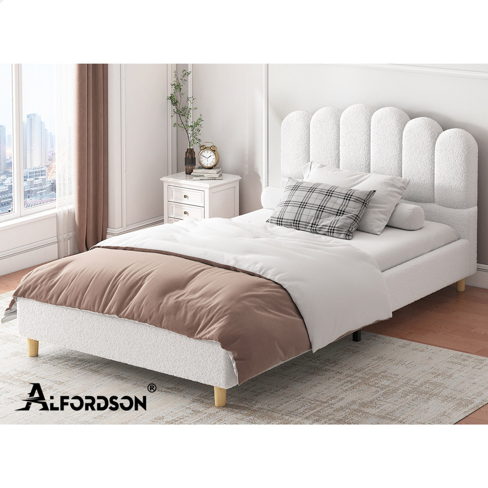 ALFORDSON Bed Frame Queen Double King Single Mattress Base Leather Fabric - Picture 112 of 245