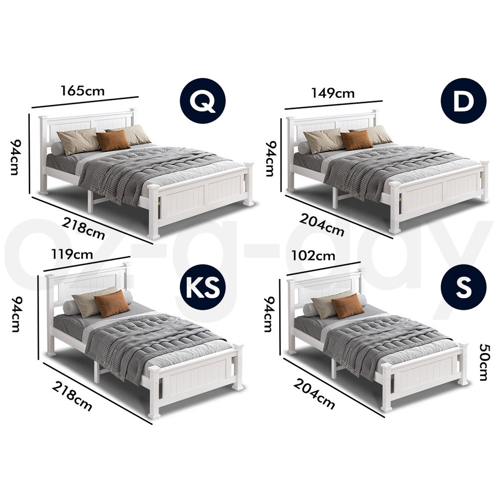ALFORDSON Bed Frame Queen Double King Single Size Wooden Mattress Base Arne - Picture 28 of 61
