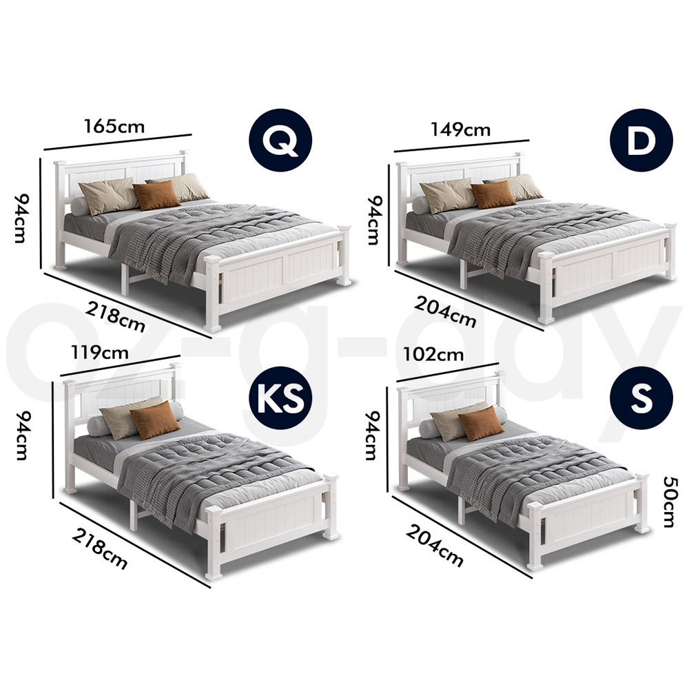 ALFORDSON Bed Frame Queen Double King Single Size Wooden Mattress Base Arne - Picture 52 of 61