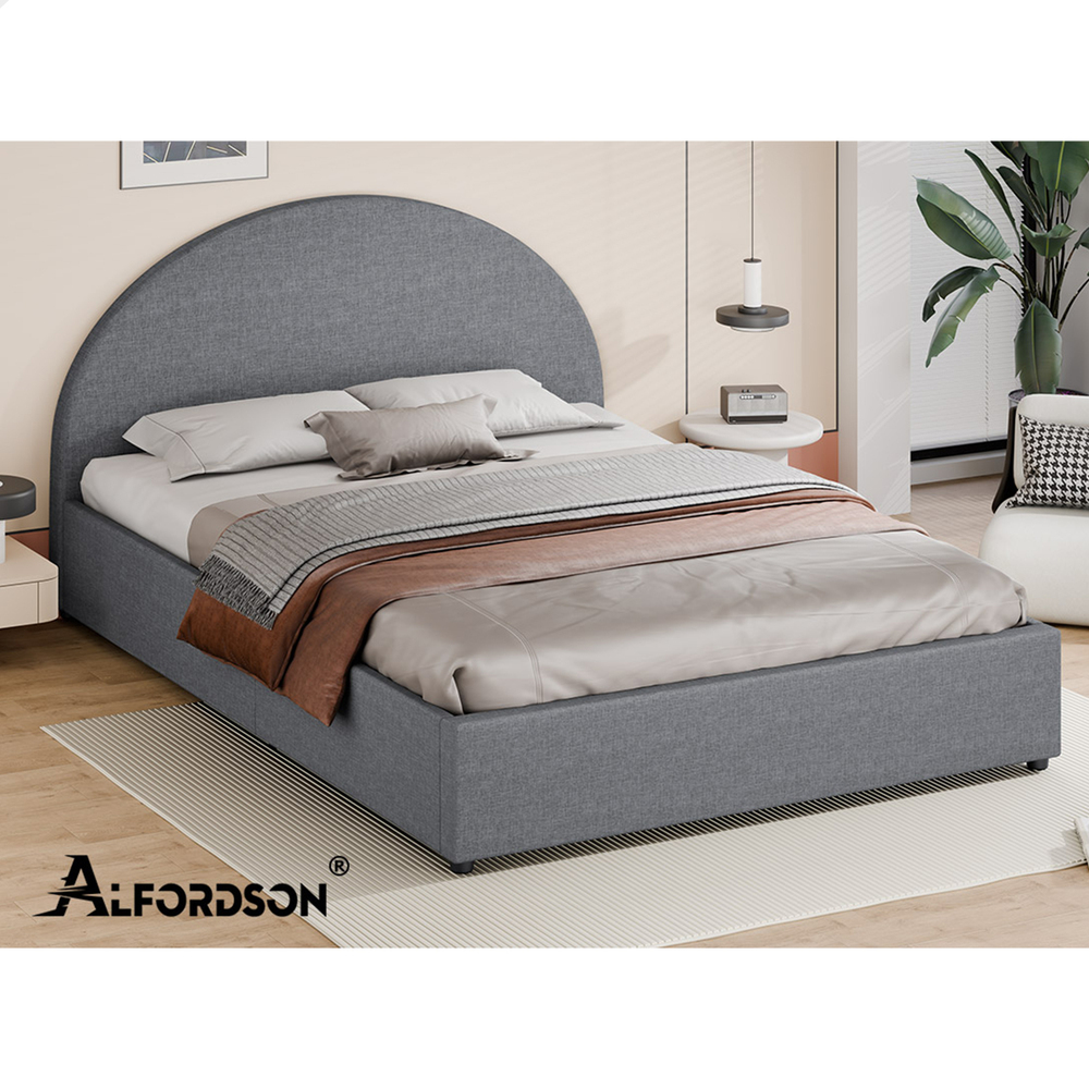 ALFORDSON Bed Frame Double Queen King RGB LED Gas Lift Storage Base Leather - Picture 694 of 1,903