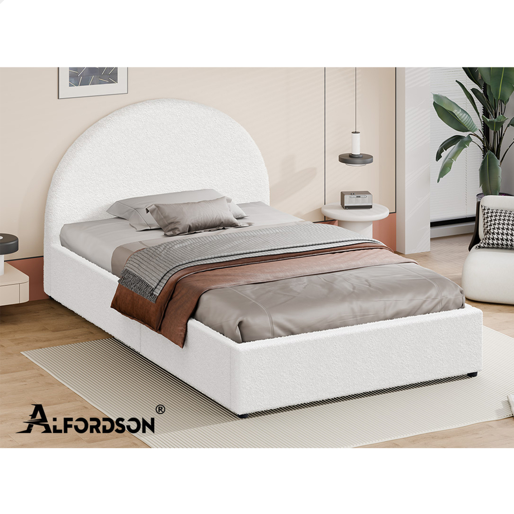 ALFORDSON Bed Frame Queen Double King Single Gas Lift-up Storage Leather Boucle - Picture 112 of 239