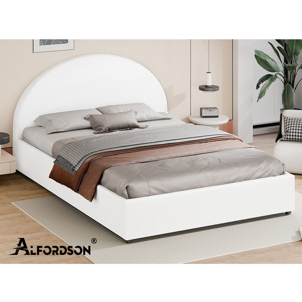 ALFORDSON Bed Frame Queen Double King Single Gas Lift-up Storage Leather Boucle - Picture 194 of 239