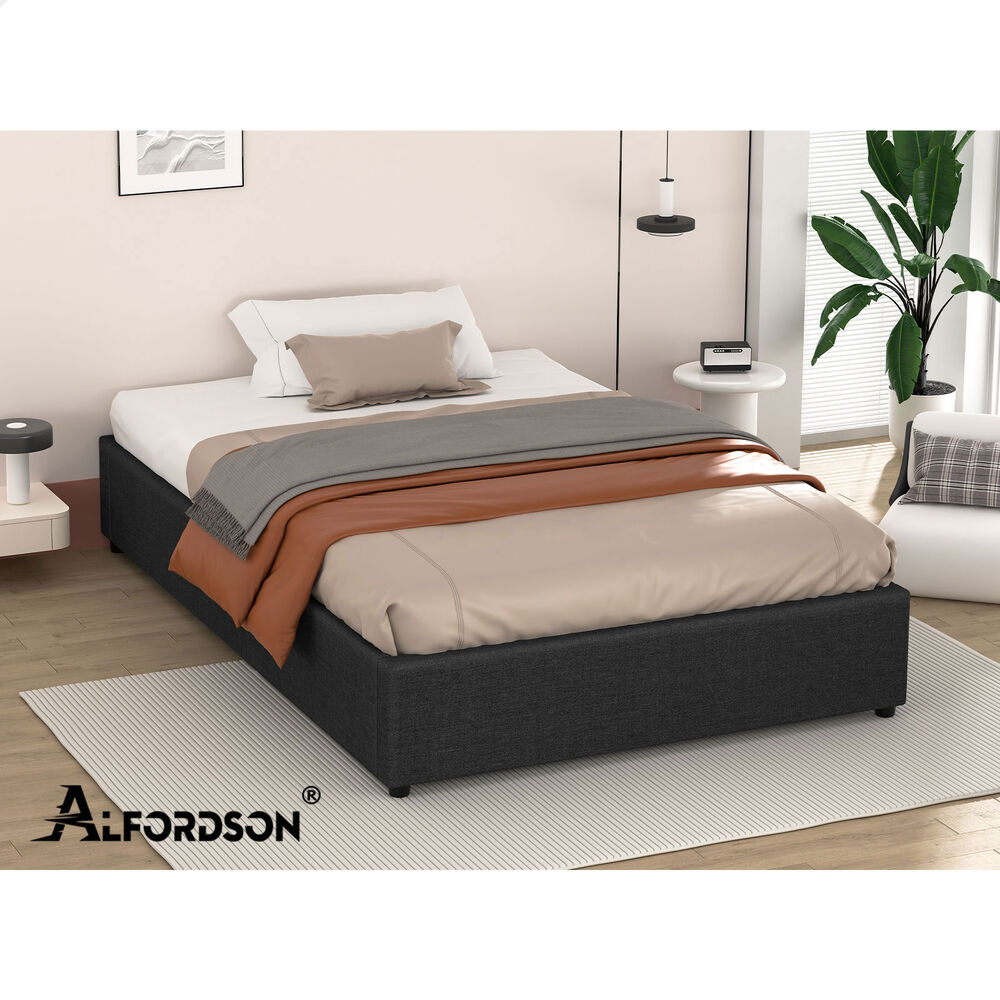 ALFORDSON Bed Frame Queen Double King Single Gas Lift Storage Fabric Boucle - Picture 168 of 361