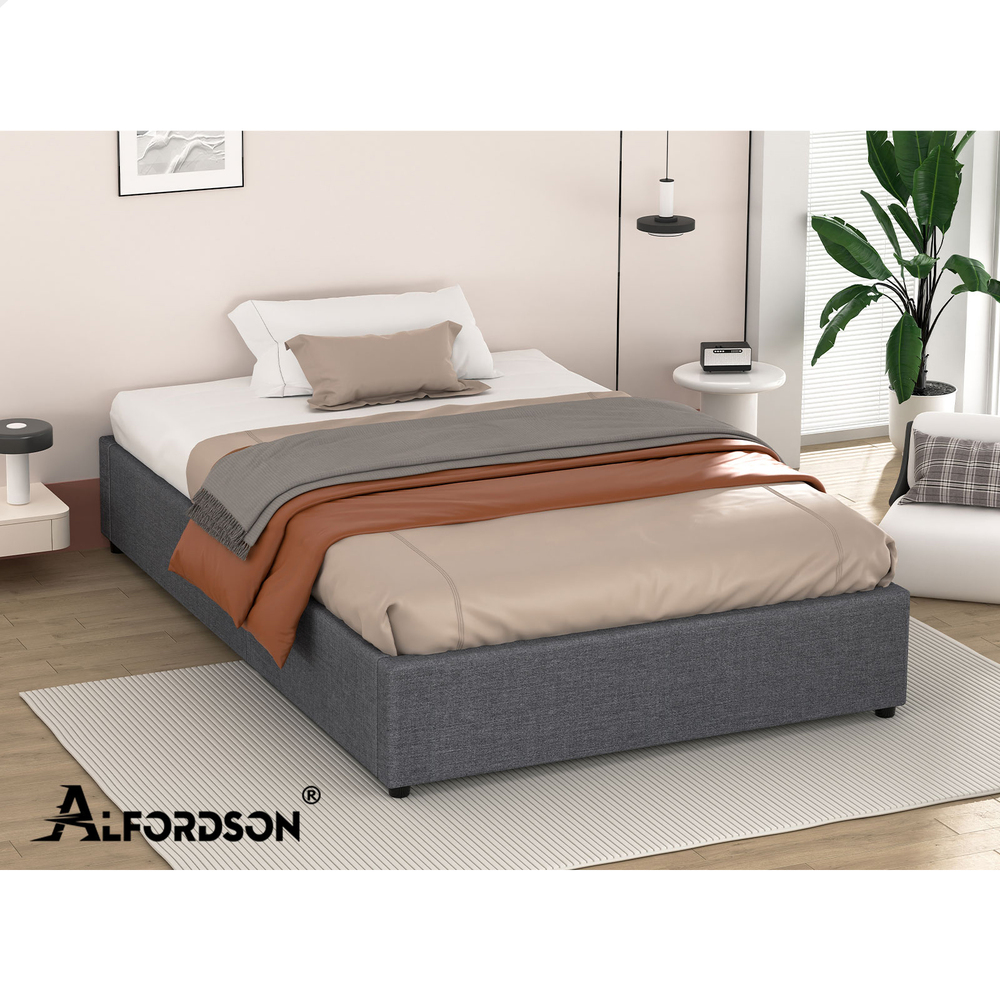 ALFORDSON Bed Frame Queen Double King Single Gas Lift Storage Fabric Boucle - Picture 192 of 361