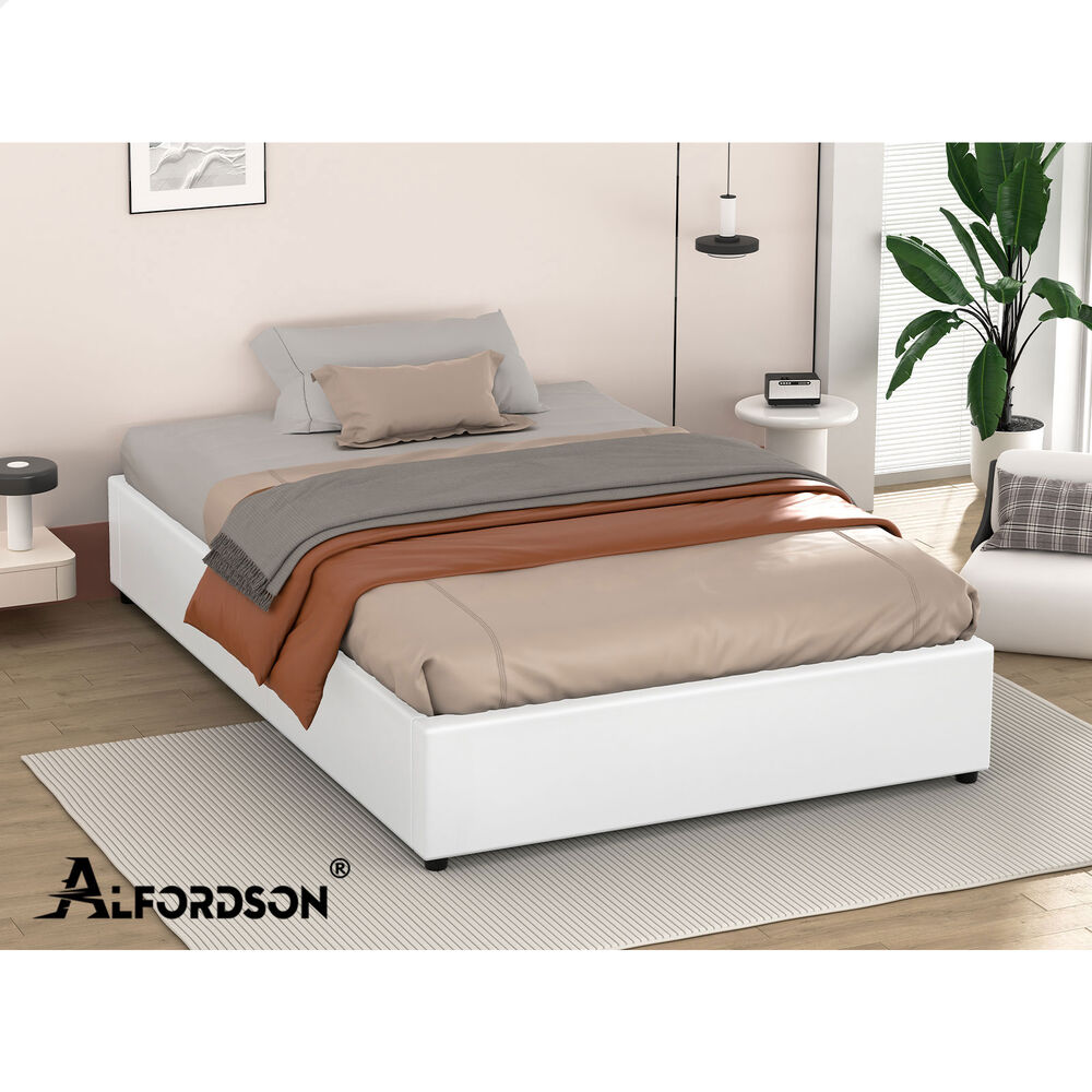 ALFORDSON Bed Frame Queen Double King Single Gas Lift Storage Fabric Boucle - Picture 216 of 361
