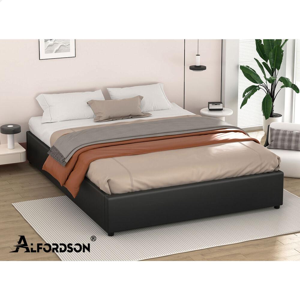ALFORDSON Bed Frame Queen Double King Single Gas Lift Storage Fabric Boucle - Picture 276 of 361