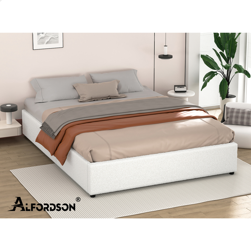ALFORDSON Bed Frame Double Queen King RGB LED Gas Lift Storage Base Leather - Picture 1,603 of 1,903