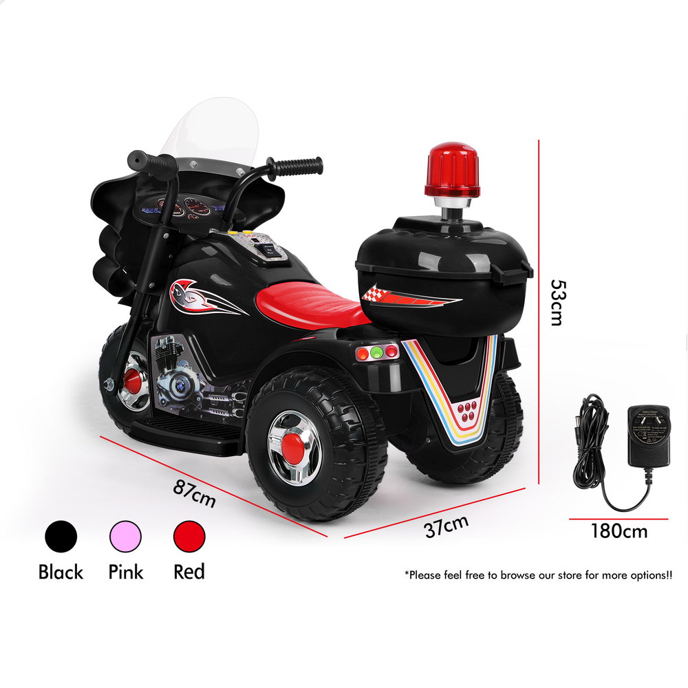 ALFORDSON Kids Ride On Car Police Motorcycle Electric Toy 25W Motor MP3 Lights - Picture 12 of 37