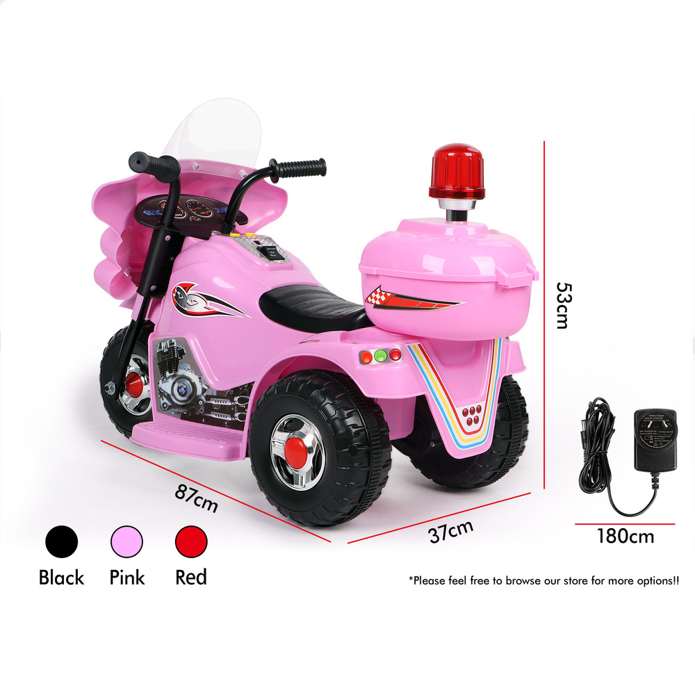 ALFORDSON Kids Ride On Car Police Motorcycle Electric Toy 25W Motor MP3 Lights - Picture 24 of 37