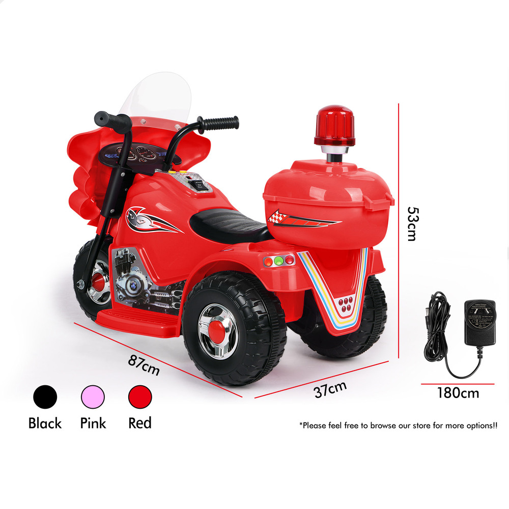 ALFORDSON Kids Ride On Car Police Motorcycle Electric Toy 25W Motor MP3 Lights - Picture 36 of 37