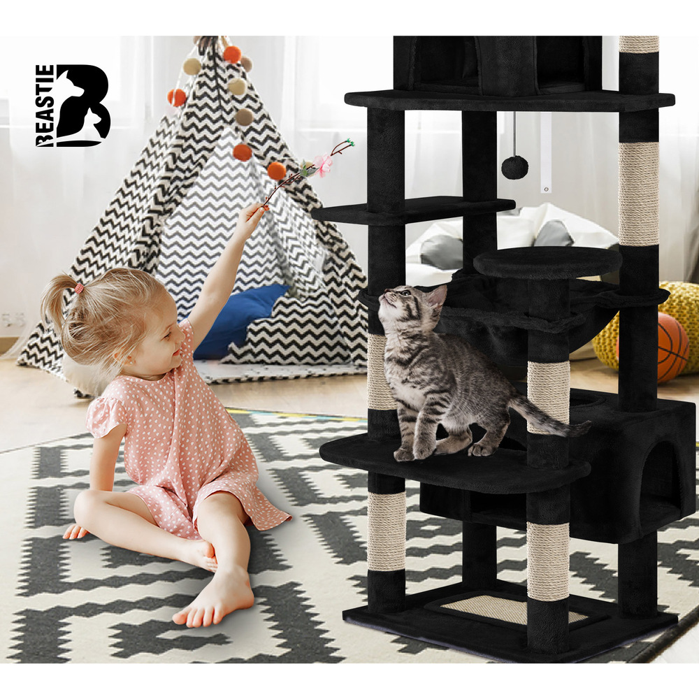 BEASTIE Cat Tree Tower Scratching Post Scratcher Condo House Furniture 184cm - Picture 25 of 38