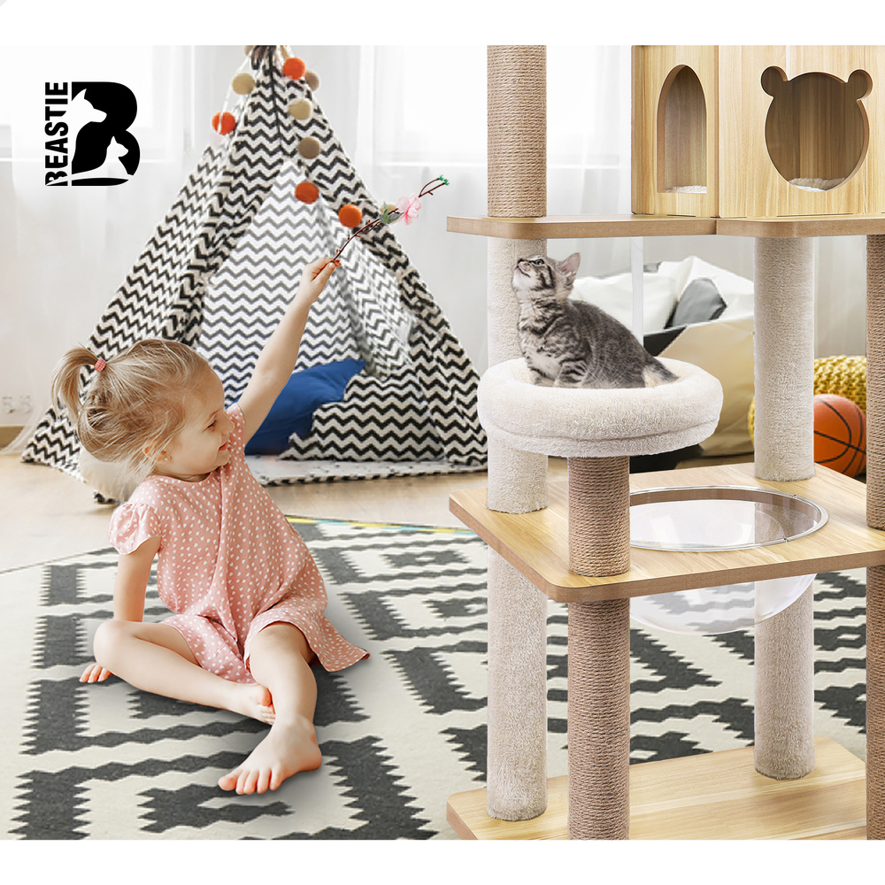 BEASTIE Cat Tree Scratching Post Scratcher Tower Condo House Furniture Bed Stand - Picture 461 of 474